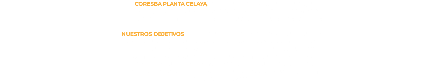 EN CORESBA PLANTA CELAYA, DISEÑAMOS Y FABRICAMOS EMPAQUES DE PAPEL, CARTÓN Y SUS DERIVADOS, GARANTIZAMOS EL ACOMODO, LA PROTECCIÓN E IMAGEN DE LOS PRODUCTOS DE NUESTROS CLIENTES. NUESTROS OBJETIVOS SON SER UNA EMPRESA RENTABLE QUE CUMPLA LOS REQUISITOS DE NUESTROS CLIENTES A UN COSTO COMPETITIVO Y SUPERE SUS EXPECTATIVAS EN EL TIEMPO DE RESPUESTA. NUESTRO COMPROMISO ES CUMPLIR CON LAS NORMATIVAS Y REQUISITOS APLICABLES Y AUMENTAR LA SATISFACCIÓN DE NUESTROS CLIENTES Y PARTES INTERESADAS A TRAVÉS DE LA MEJORA CONTINUA DEL SISTEMA DE GESTIÓN DE CALIDAD.